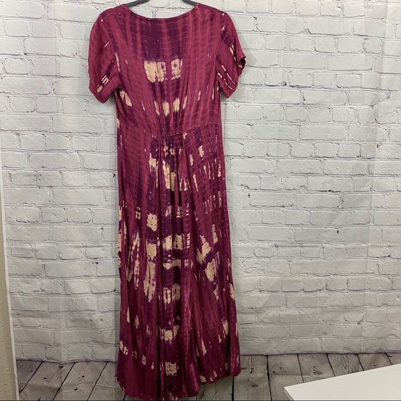 Red Threads Prairie Maxi Tie Died Dress Size S - Picture 4 of 8